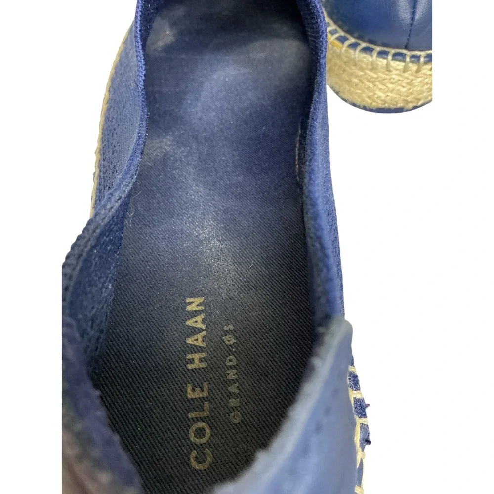 Cole Haan Cloudfeel Navy Blue Knit Espadrille Grand.OS Flats Slip On Shoe 9